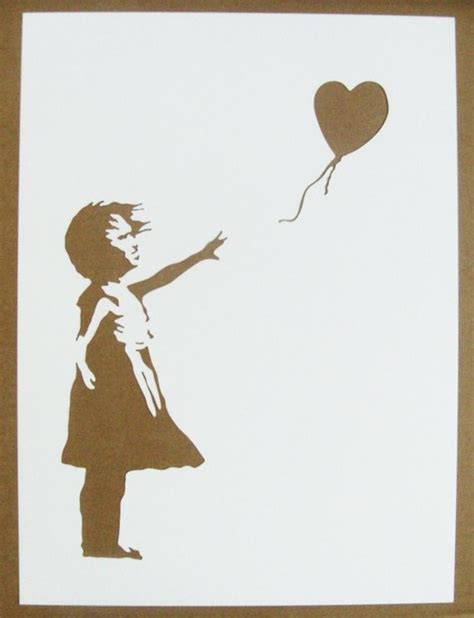 Banksy Stencils Set Of Five Girl With Balloon Bomb Hugger