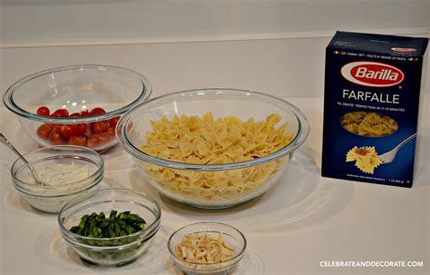 Ingredients For Pasta Salad Celebrate And Decorate