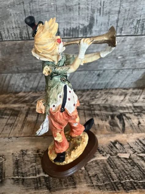 vintage hobo clown playing horn statuette figurine retro collectible 24 95 picclick