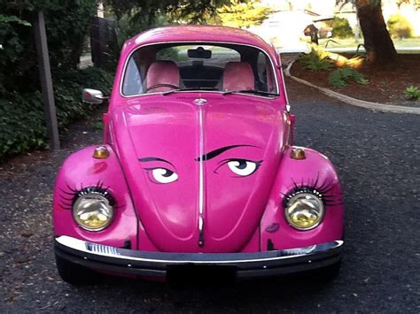 pink vw volkswagen classic cars pink car