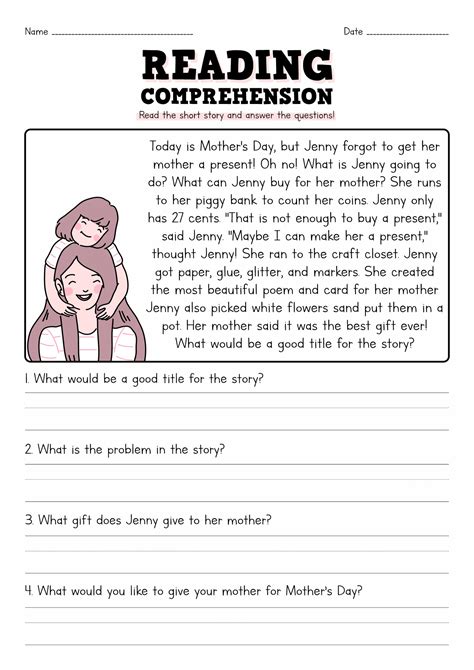 13 Best Images Of Short Story Reading Comprehension Worksheets 1st