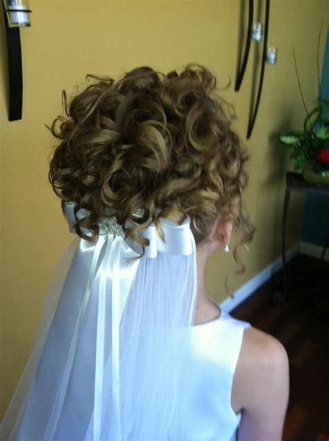 First hair styles those picture of first. Communion updo | First communion hairstyles, Communion ...