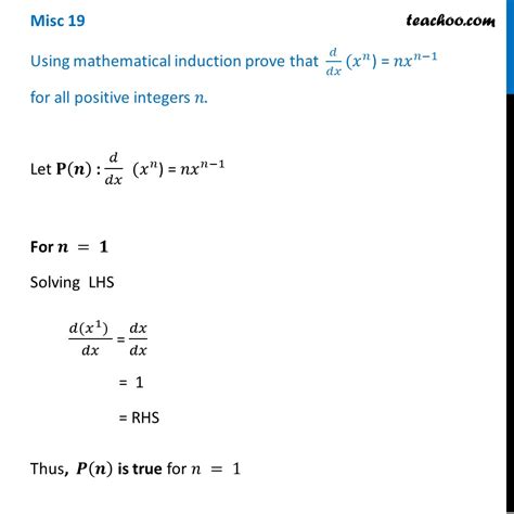 question 1 using mathematical induction prove d dx xn nxn 1