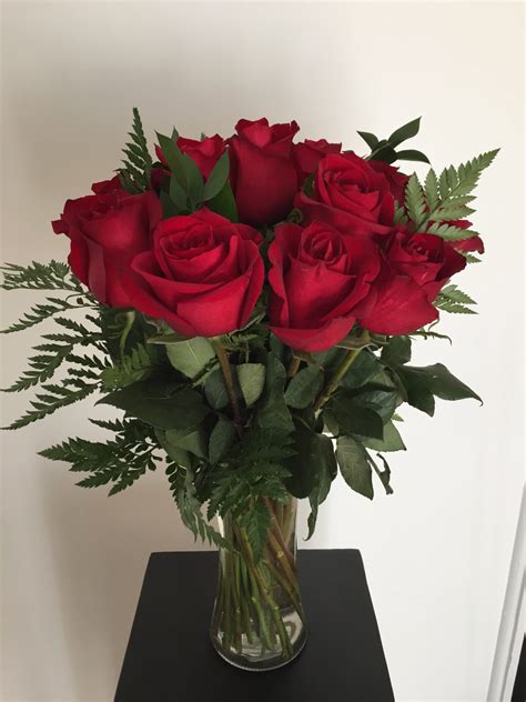 Red Rose Vase Arrangement Frances Dunn Florist