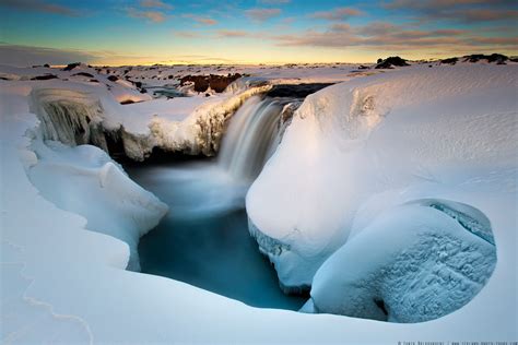 Glacier And Waterfalls Time Lapsed Photo Winter Snow Water Ice Hd