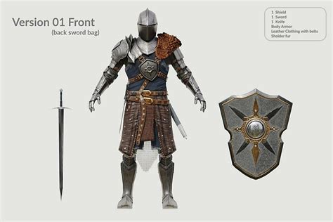 Artstation 3d Medieval Knight With Armor And Fur Game Assets