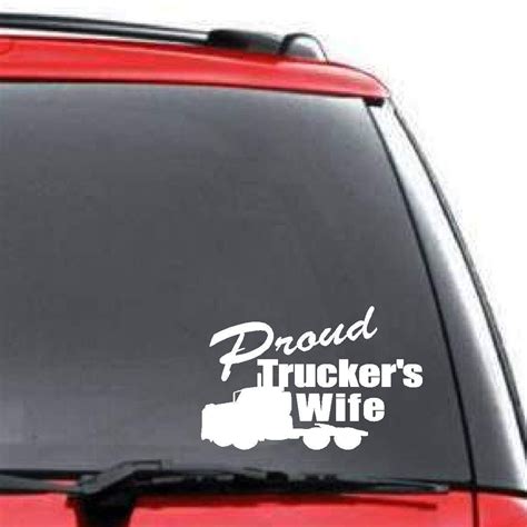 Proud Truckers Wife Decal Girl Decals Truckers Wife Decal Truckers Wife