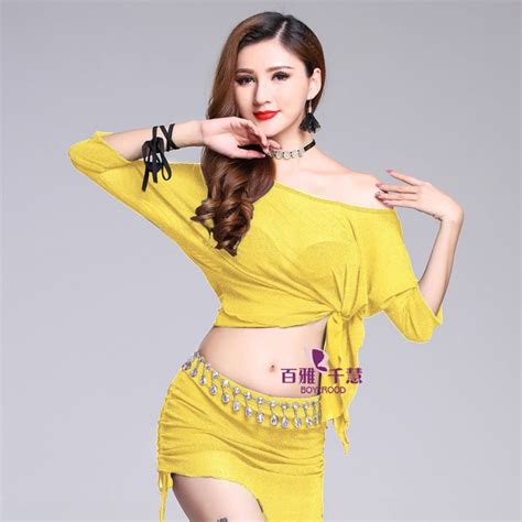 High Quality Sexy Belly Shirt For Women Free Shipping In Belly Dancing