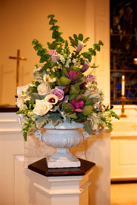 Silk Wedding Church Altar Flowers Arrangement Decorations