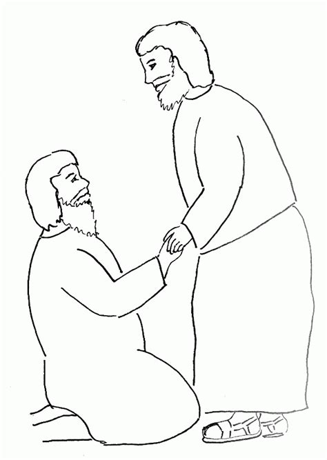 Beggar Healed Coloring Page Coloring Pages