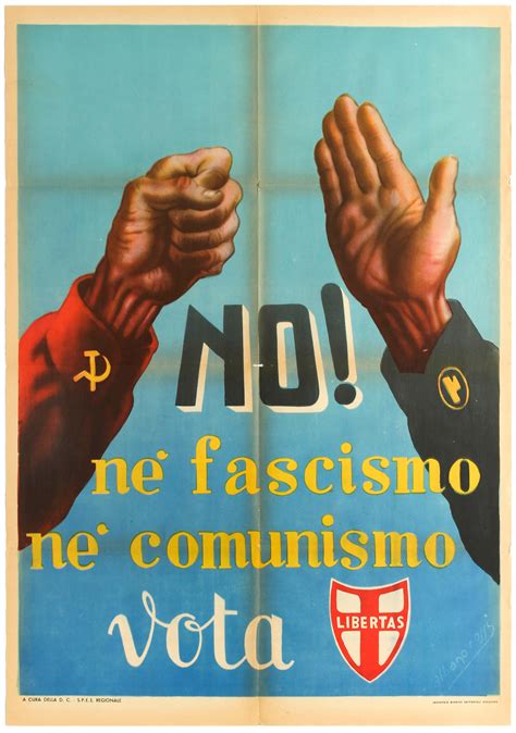 Propaganda Poster Christian Democratic Party Italy Communism