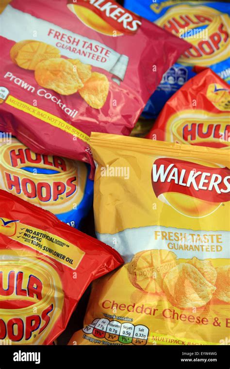 Packets Of Crisp Snacks Stock Photo Alamy