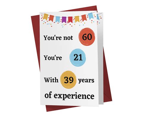 Buy Funny 60th Birthday Card Funny 60 Years Old Anniversary Card
