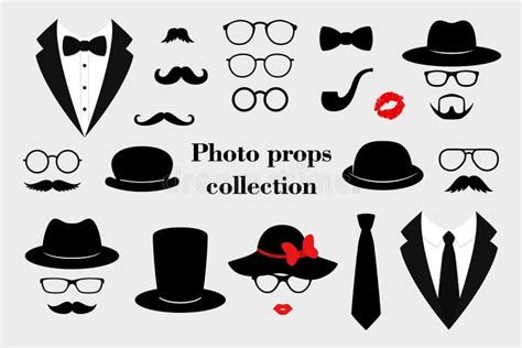 Photo Props Collections Retro Party Set With Glasses Mustache Beard