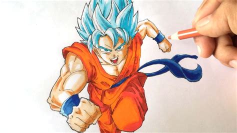 How To Draw Son Goku Ssgss Dragonball Fukkatsu No F Drawing Tutorial Youtube