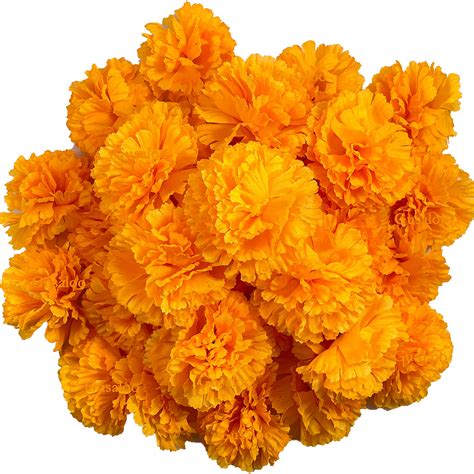 buy gusaloo big marigold flower heads bulk 30pcs silk mexican marigold artificial flowers for