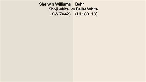 Sherwin Williams Shoji White Sw 7042 Vs Behr Ballet White Ul130 13