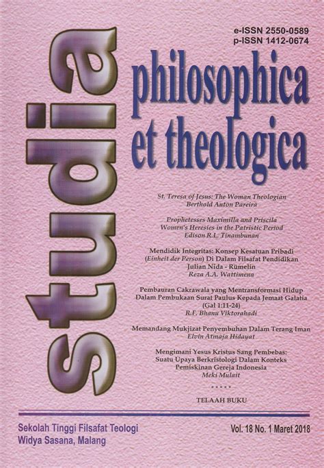 Archives Studia Philosophica Et Theologica