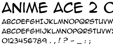 Anime Ace 20 Bb Font