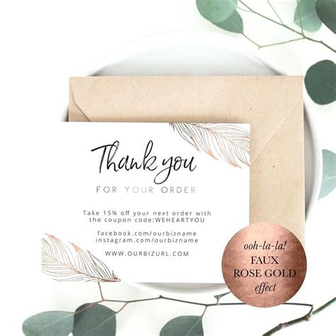 Ordering in bulk saves you a decent chunk of change and ensures you will always have a blank note available when a new customer visits your business. Custom Thank You Cards For Business Best Of Packaging Inserts Images On Create Personal… | Thank ...