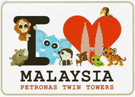 This fabulous poster features a nighttime view of the petronas twin towers, skyscrapers in kuala lumpur, malaysia. Postcards on My Wall: I Love Malaysia - Twin Towers