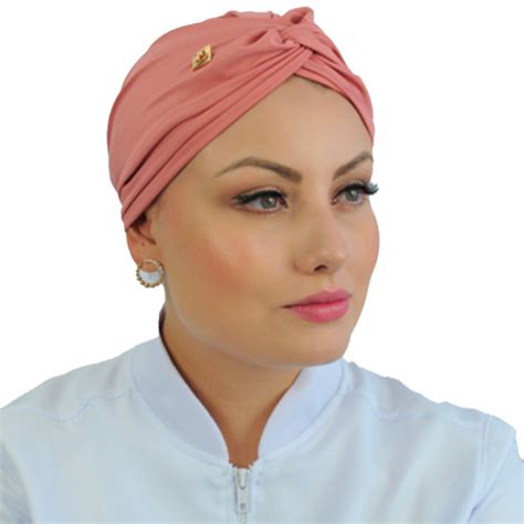 Gorro Turbante Feminino Rosa Nude Dana Jalecos Exclusivos Dan A My