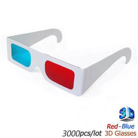 Dhl Free Shipping 3000pcs Lot Anaglyph Paper Red Cyan 3d Glasses Wholesale In 3d Glasses
