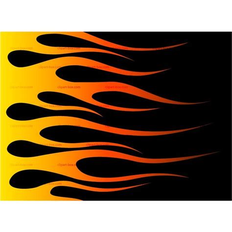 Hot Rod Flames Stencil Racing Flame Clip Art Vector Clipartix