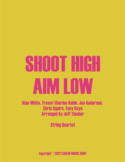 Shoot High Aim Low Partitions Chris Squire Quatuor à Cordes