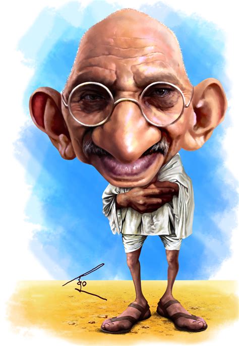 Mahatma Gandhi Caricature Political Caricature Cool
