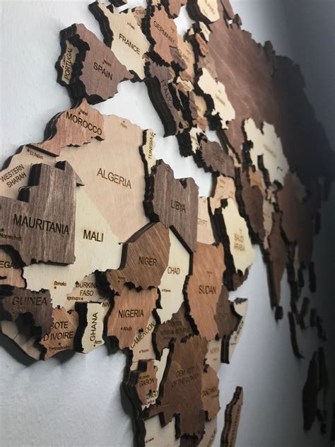 World Map Wood Wall Art Weltkarte Holz Wooden World Map World Map Wall Vrogue