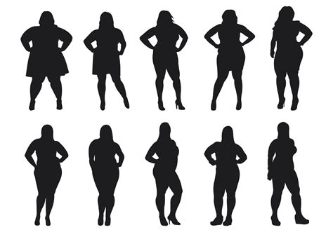 Download Fat Women Silhouettes Vector - Download Free Vector Art ...
