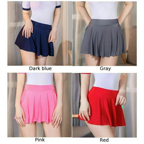 Womens Sexy Micro Mini Pleated Skirt Silky Shiny Short Mini Dress Cosplay Skirts Ebay