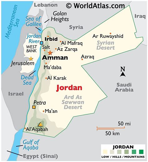 Jordan Maps And Facts World Atlas