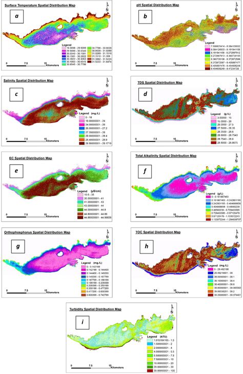 Spatial Distribution Map For Estimated Water Quality Parameters