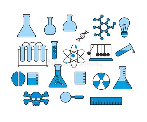 Set Of Vector Icons Science And Education Stock Vector Illustration
