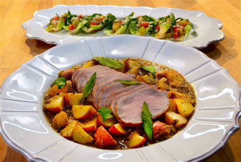 Pork With Roasted Tomatillos Poblanos And Potatoes Rick Bayless