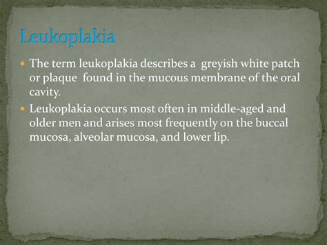 Ppt Premalignant Conditions Of Oral Cavity Powerpoint Presentation