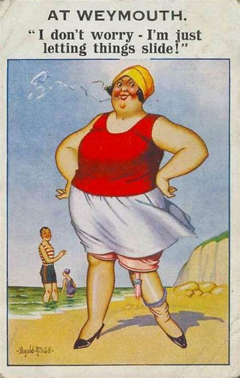 30 Humorous Comic Fat Lady Postcards By Donald Mcgill From The Early 20th Century ~ Vintage Everyday