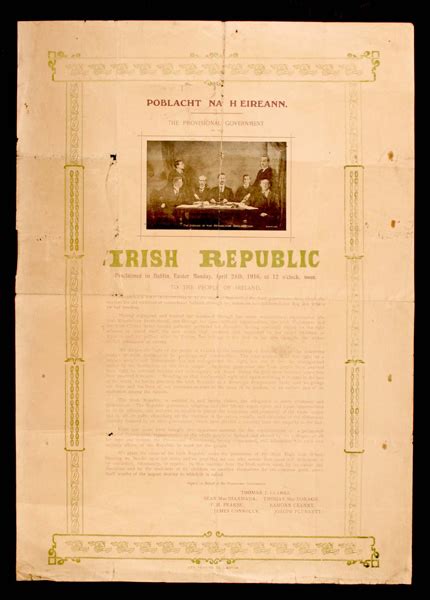 1916 Poblacht Na Heireann The Proclamation Of The Irish Republic