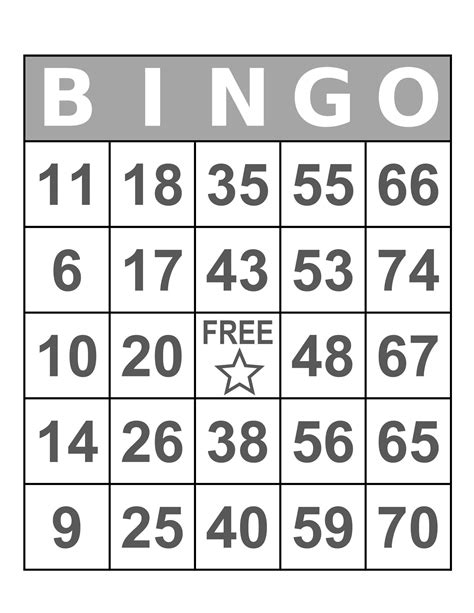 Bingo Cards 1000 Cards 1 Per Page Large Print Immediate Etsy