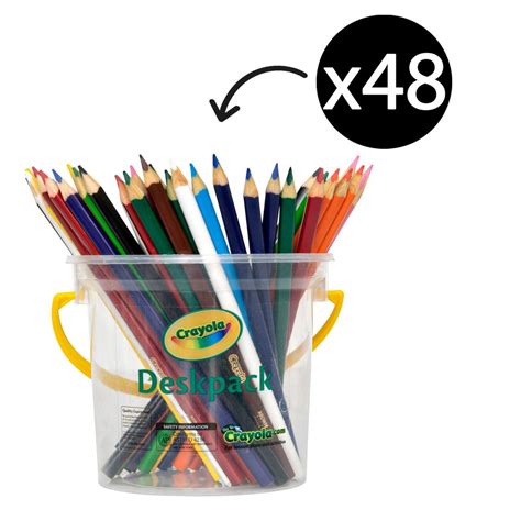 Crayola Deskpack Coloured Pencils Triangular Tub 48 Winc