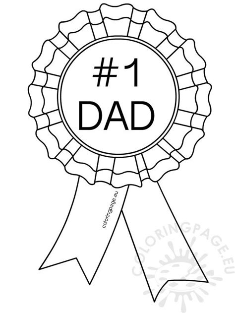 number  dad rosette coloring page