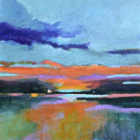 Filomena Booth Sunset Glow Painting Acrylic On Canvas For Sale At