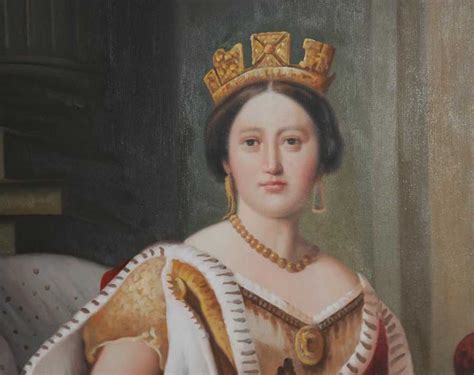 X Large Oil Painting Queen Victoria English Victorian Monarchs Royalty