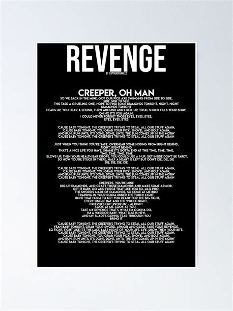 Creeper Aw Man Lyrics Poster For Sale By Artsylab Redbubble