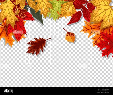 Abstract Vector Illustration With Falling Autumn Leaves On