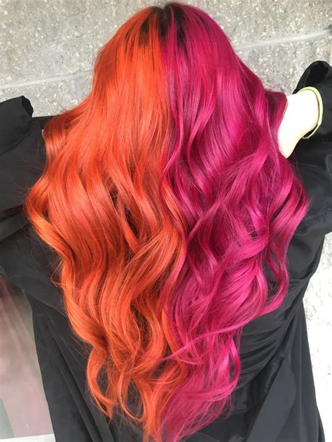 Pink And Purple Hair Split Toshiko Valentin