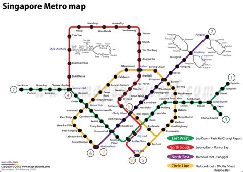 Singapore MRT Map Singapore Metro Map