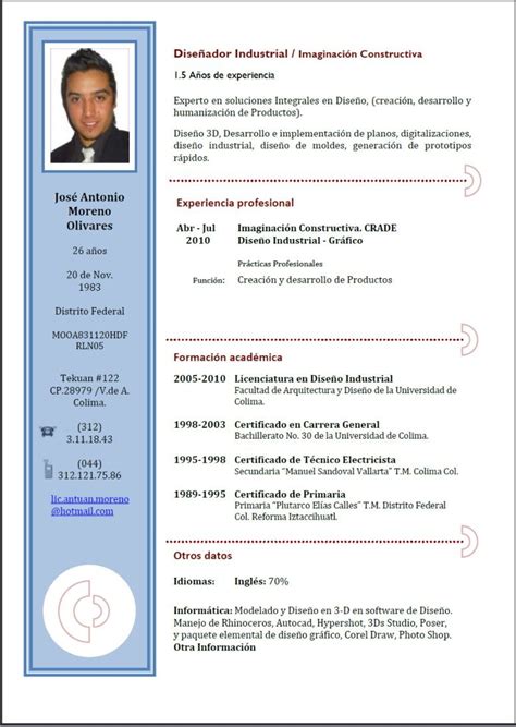 Plantillas de curriculum vitae básico para rellenar y descargar en word y en pdf. 3 Formatos De Curriculum Vitae - Modelo de Curriculum Vitae